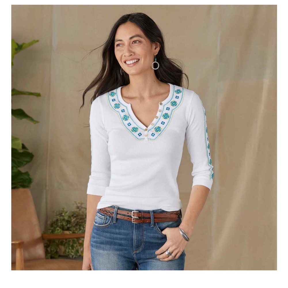 Alp n rock mikki Henley shirt from Sundance, brand new still in packaging